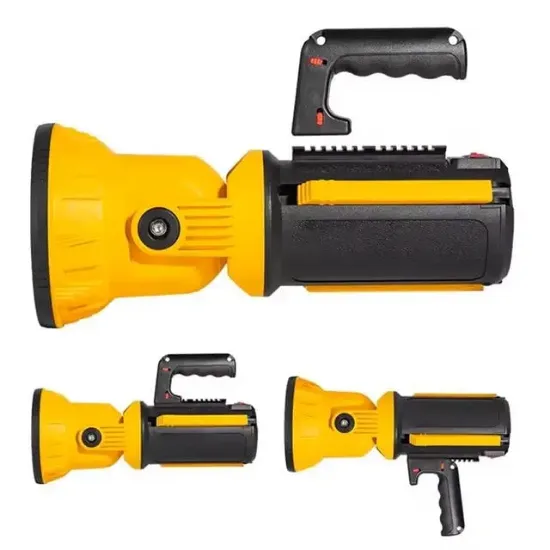 PowerMaster MX-W5164-3 Kırmızı Mavi Çakarlı COB Ledli Şarjlı Kamp El Feneri Işıldak resmi