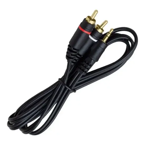 Powermaster PM-4283 2 RCA 3.5 Mm Stereo 1.5 Metre Kablo resmi
