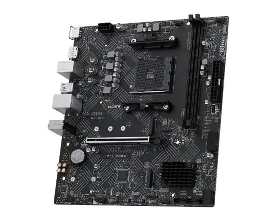 MSI PRO B550M-B AM4 DDR4 4600(OC) HDMI DP 2x M.2 USB 5Gbps mATX resmi