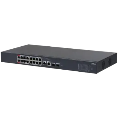 DAHUA CS4218-16ET-240 16 PORT 16XFE-2XGE-2XGE/SFP YÖNETİLEBİLİR 240W POE SWİTCH resmi