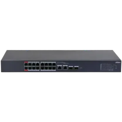 DAHUA CS4218-16ET-240 16 PORT 16XFE-2XGE-2XGE/SFP YÖNETİLEBİLİR 240W POE SWİTCH resmi
