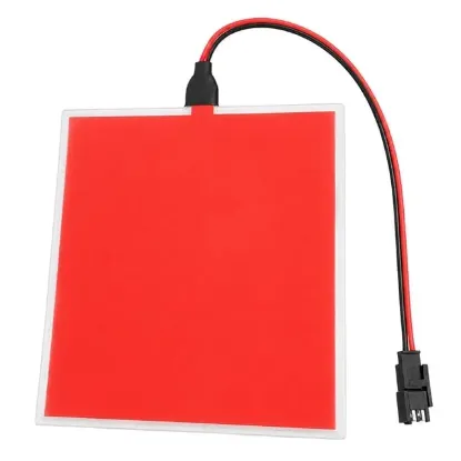 Powermaster PM-37728 100x100mm Elektrominesans (EL) 3V Led Panel Kırmızı Aydınlatmalı Esnek Yapı resmi