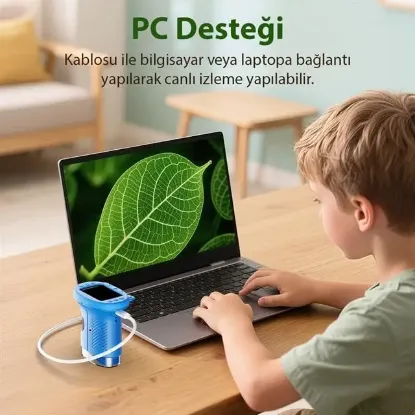 Sunup SN-37895 Çocuklar İçin Dijital Mikroskop 1000x Büyütme, 2.0" IPS Ekran ve Taşınabilir  resmi