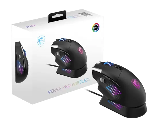 MSI VERSA PRO WIRELESS + MOUSE DOCK PRO MOUSE resmi