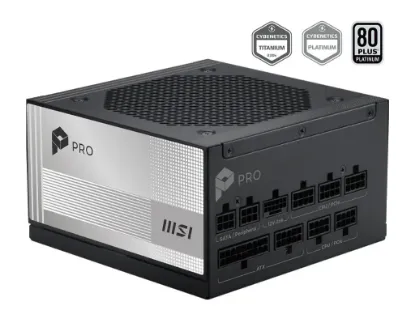 MSI PRO A850PL PCIE5 850W 80+ PLATINUM PSU resmi