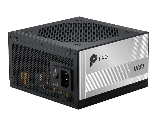 MSI PRO A850PL PCIE5 850W 80+ PLATINUM PSU resmi
