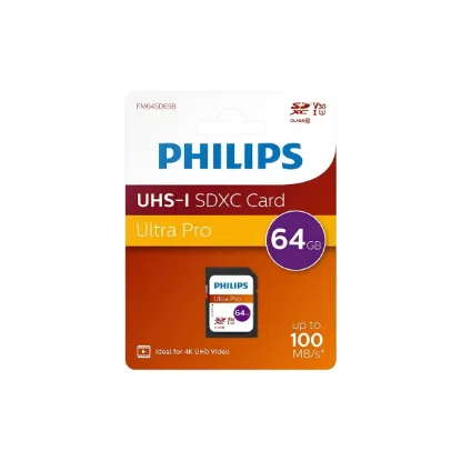 PHILIPS 64GB SDXC 100MB/S C10 FM64SD65B/00 resmi