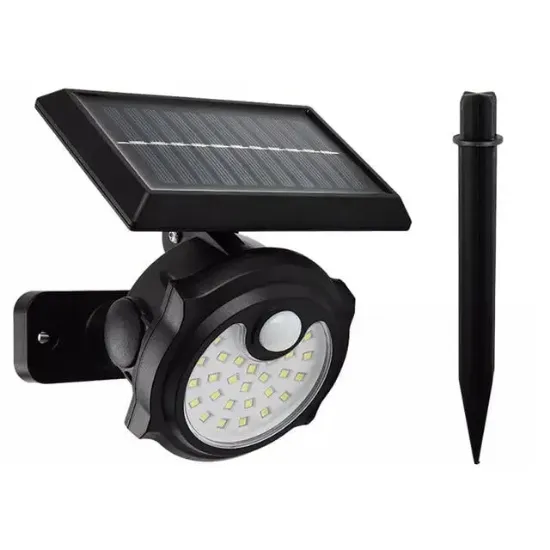 Powermaster SH-1705A 26 Ledli Sensörlü 3 Modlu Solar İndiksiyon Duvar Lambası resmi