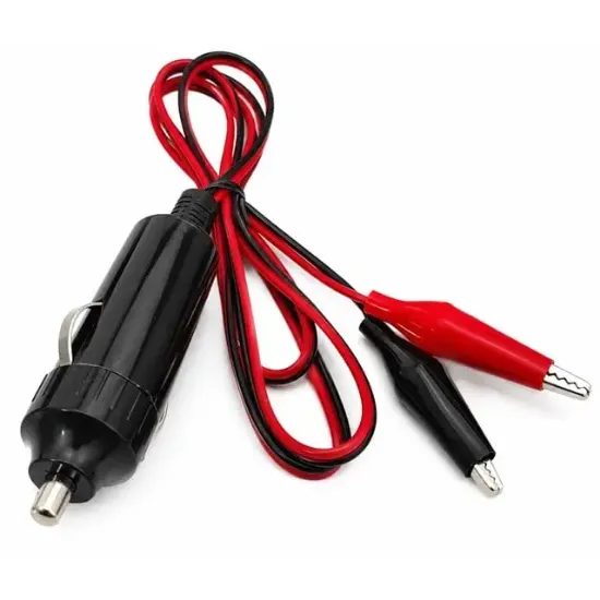PowerMaster PM-7799 Krokodil Uçlu Araç Çakmak Fişi 1 Metre Kablolu resmi