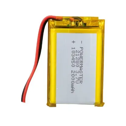 PowerMaster 103450 3.7 Volt 2000 Mah Lityum Polimer Pil resmi