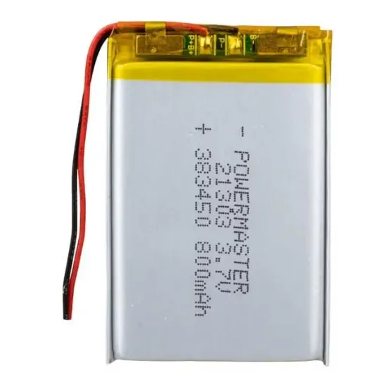 PowerMaster 383450 3.7 Volt 800 Mah Lityum Polimer Pil resmi