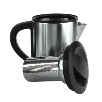 Crown CRW-2201 1800W 1.8 - 0.8 Litre Çelik Hazneli Çaycı Mutfak Kettle Demlikli Ve Süzgeçli Inox resmi