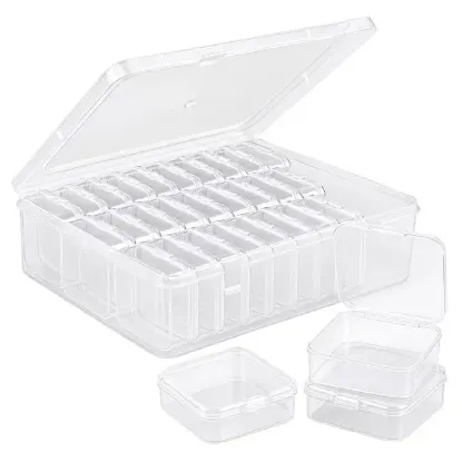 Compaxe P-Serisi 24'lü Plastik Şeffaf Saklama Kutusu (24 Küçük + 1 Büyük Kutulu Set) resmi
