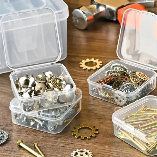 Compaxe P-Serisi 24'lü Plastik Şeffaf Saklama Kutusu (24 Küçük + 1 Büyük Kutulu Set) resmi