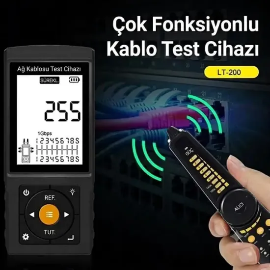 Novacom NVC-LT200 3'' Lcd Ekranlı Tdr Metraj - Pse Voltaj - Network Kablo Test Cihazı resmi