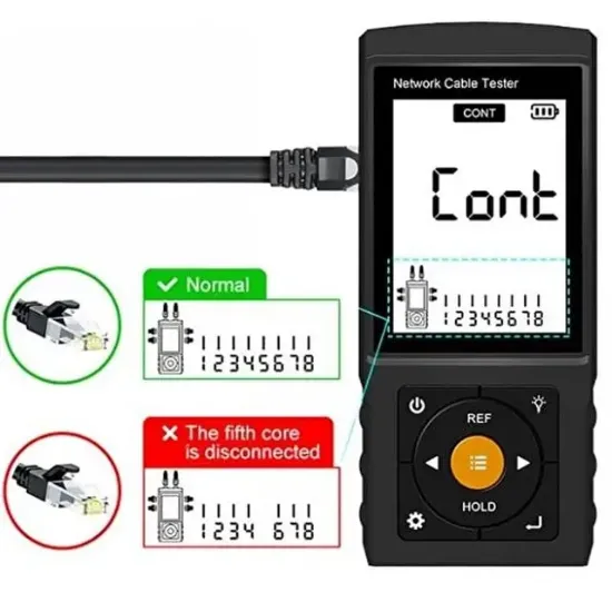 Novacom NVC-LT200 3'' Lcd Ekranlı Tdr Metraj - Pse Voltaj - Network Kablo Test Cihazı resmi