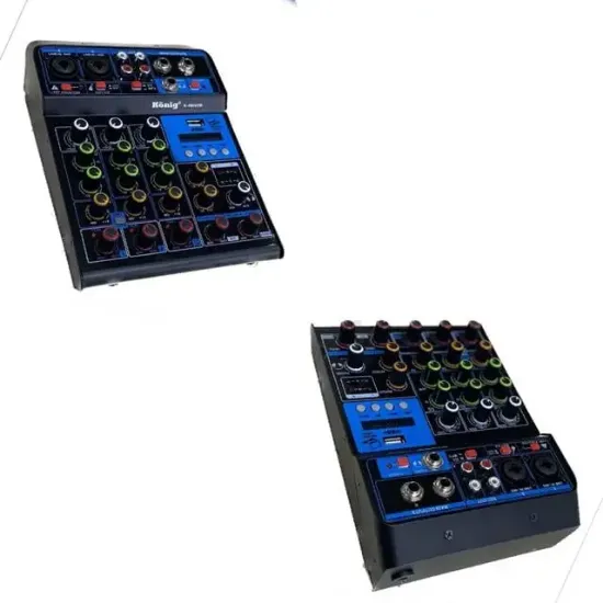 König K-400 USB Bluetooth Delay Repeat 4 Kanal 48V Phantom Mixer-Konsol resmi