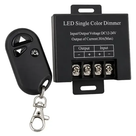 Powermaster PM-37845 12V-24V 30A Tek Renk Şerit LED Dimmer RF Uzaktan Kumandalı Kontrol Cihazı resmi