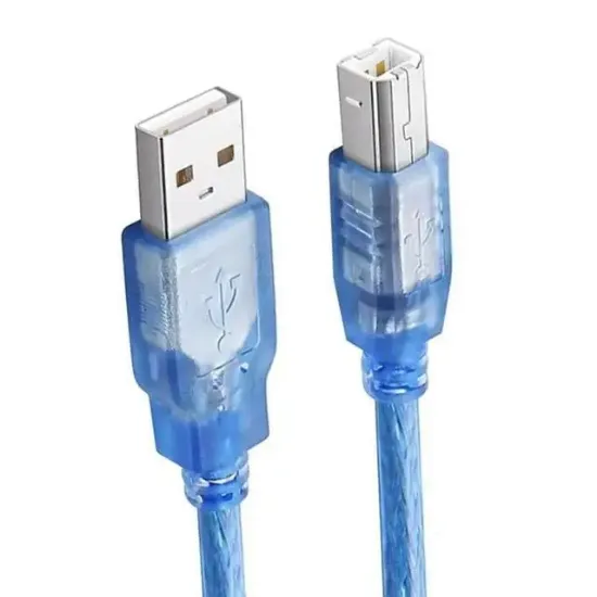 Fully G-534DB Şeffaf Mavi 3 Metre Usb Yazıcı Kablosu resmi