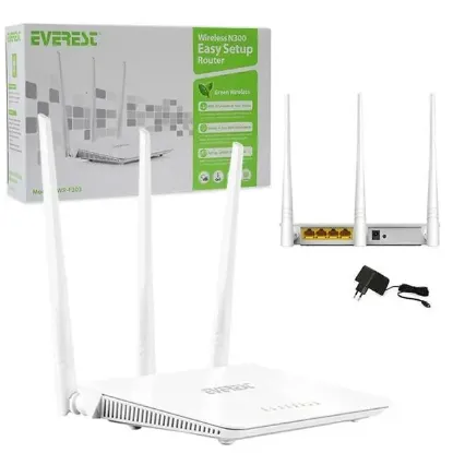 Everest EWR-F303 2.4 Ghz 300 Mbps 4 Port Kablosuz Router resmi