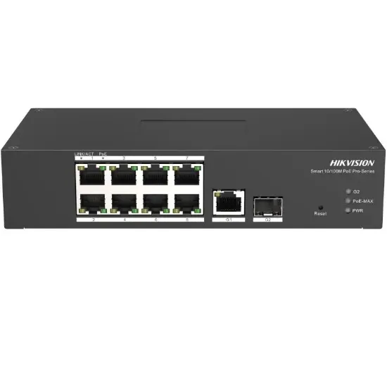 HIKVISION DS-3T1310P-SI/HS 8XFE+1XGE RJ45 110W POE SWİTCH resmi