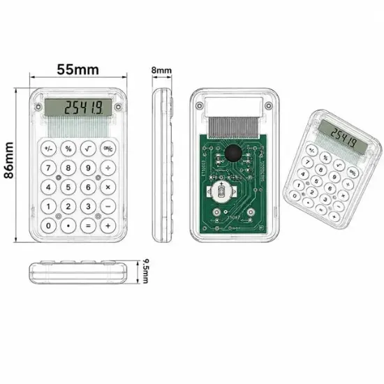 PowerMaster PM-25419 Beyaz Mini Hesap Makinesi resmi