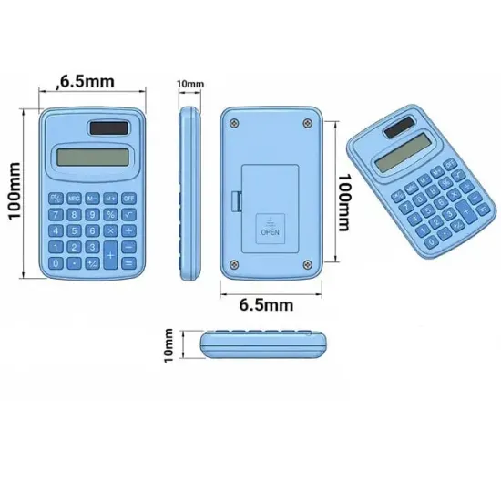 PowerMaster PM-25420 Mavi Mini Hesap Makinesi resmi