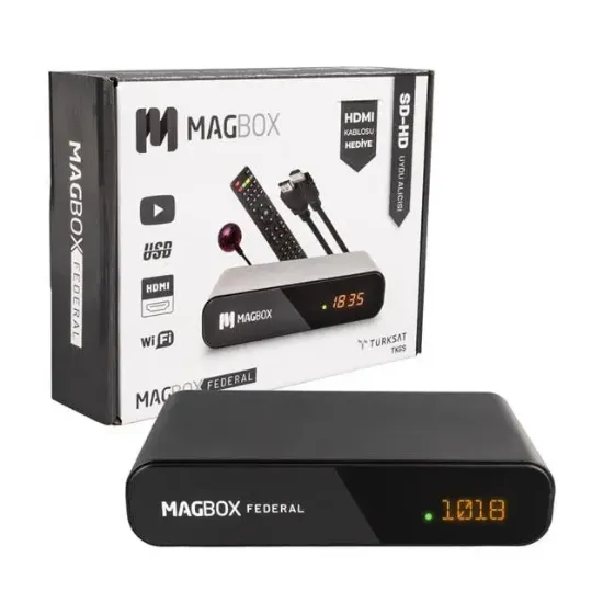Magbox Federal TKGS'li HD Uydu Alıcısı Scart + HDMI Çıkışlı resmi