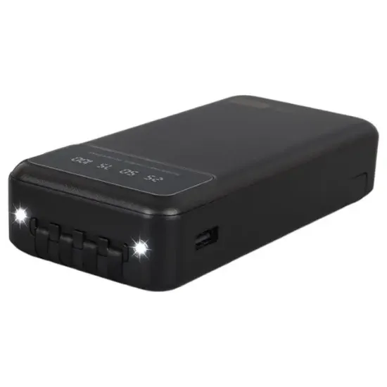 POWERWAY T20 KENDİNDEN KABLOLU DİJİTAL EKRAN 20.000 MAH SİYAH POWERBANK resmi