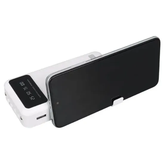 POWERWAY T20 KENDİNDEN KABLOLU DİJİTAL EKRAN 20.000 MAH BEYAZ POWERBANK resmi