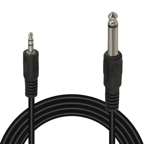 Powermaster PM-15917 Siyah 6.3 Mm Gitar to 3.5 Mm Stereo Ara Kablo (1.4 Metre) resmi
