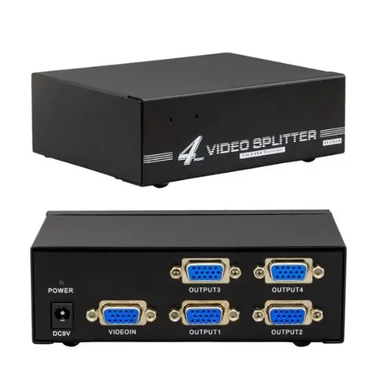 Powermaster PM-6228 4 Portlu 250 Mhz Monitör Çoklayıcı VGA Splitter Dağıtıcı resmi