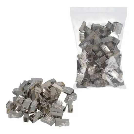 Metal RJ45 Cat5 100 Adet Metal Uç 8p/8c resmi