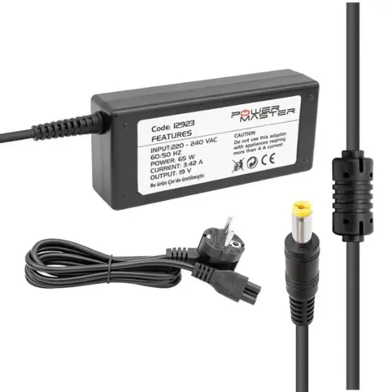 Powermaster PM-12923 19 Volt - 3.42 Amper 5.5*1.75 Mm Uçlu Adaptör (Acer Notebook) resmi
