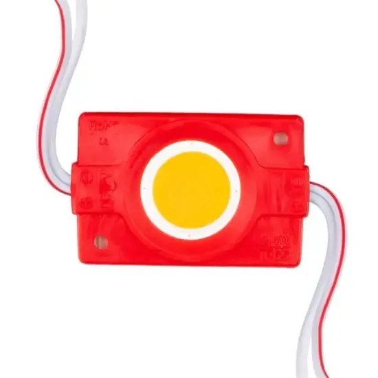 12 Volt 2.4 Watt Kırmızı COB LED Modül - 40x22 mm resmi