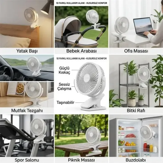 Powermaster PM-25087 Beyaz Fan Vantilatör resmi