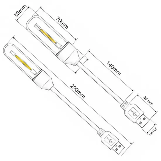 Powermaster PM-25793 Esnek Gövdeli USB Günışığı COB Led Edison Masa ve Kitap Okuma Lambası resmi