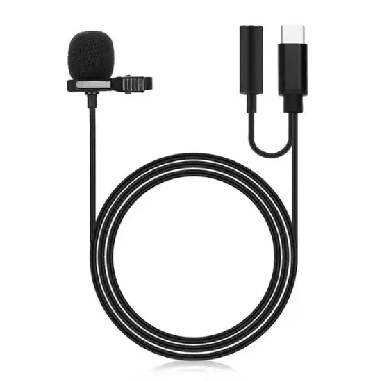 Powermaster JH-042-A Cep Telefonu için Type-C Girişli Youtuber Yaka Mikrofonu resmi