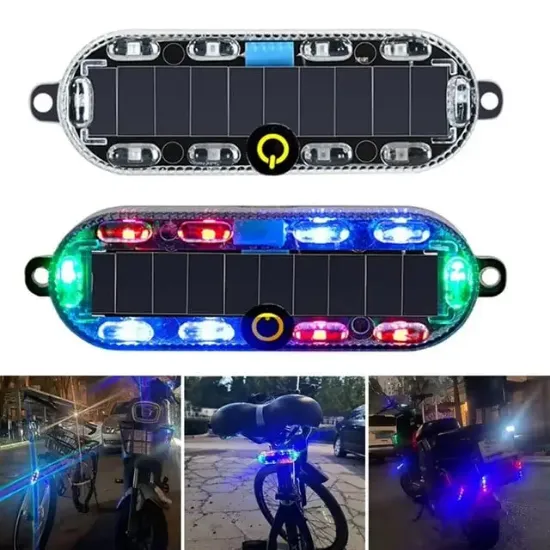 Powermaster PM-25928 Güneş Enerjili Çok Renkli LED Flaşörlü İkaz Lambası Su Geçirmez resmi