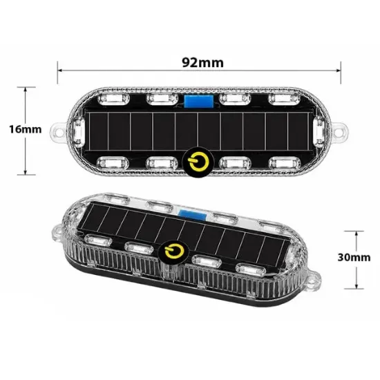 Powermaster PM-25928 Güneş Enerjili Çok Renkli LED Flaşörlü İkaz Lambası Su Geçirmez resmi