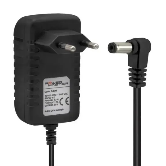 Powermaster PM-3499 8 Volt - 2 Amper 5.5*2.5 Mm Uçlu Pos Makinesi Adaptörü resmi