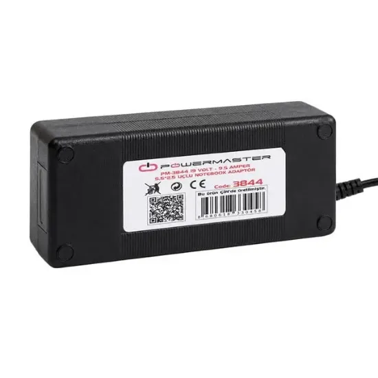 Powermaster PM-3844 19 Volt - 9.5 Amper 5.5*2.5 Mm Uçlu Notebook Adaptör resmi