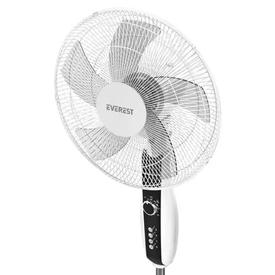 Everest FAN11 Cool Air 16'' 50 Watt 5 Pervaneli 3 Kademe 1200RPM Zaman Ayarlı Vantilatör - Beyaz resmi