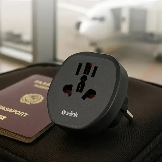 S-Link SL-WL09 Çok Amaçlı Universal Avrupa Çıkışlı - Türk Priz Çevirici  resmi
