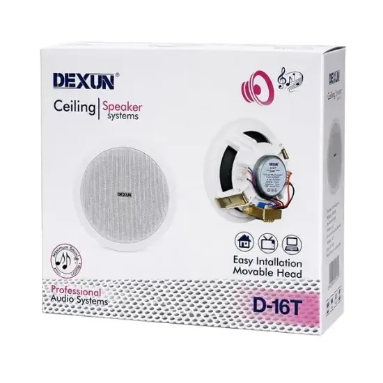 Dexun D-16T 16 Cm Hat Trafolu 100 Volt 15 Watt Alçıpan Tavan Gömme Hoparlör resmi