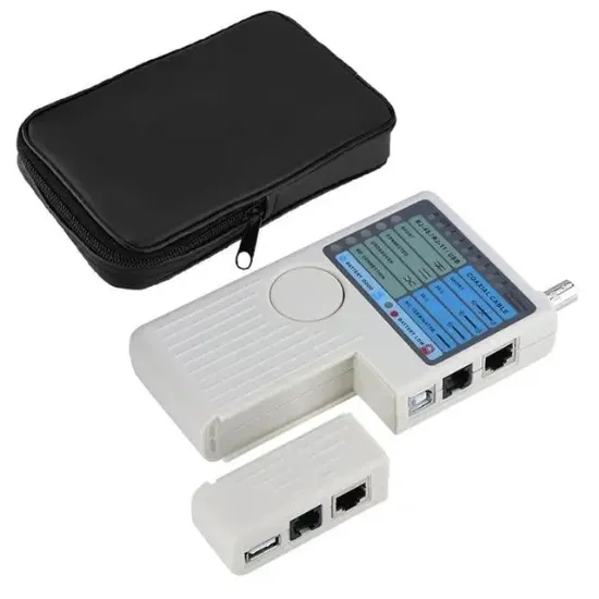 PowerMaster PM-20629 RJ11-RJ45-USB-BNC Kamera Kablo Test Cihazı resmi