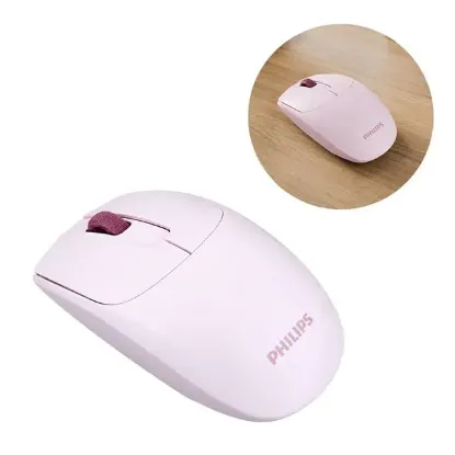 Philips SPK7398P 1600 DPI Sessiz Tıklama Pembe Kablosuz Ofis Mouse resmi