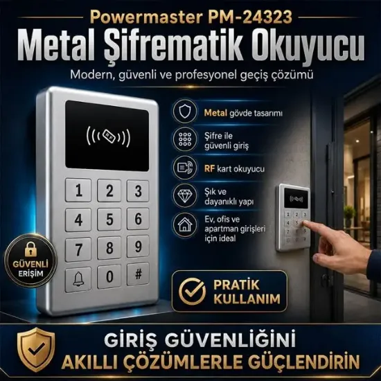 Powermaster PM-24323 Metal Şifrematik Okuyucu resmi