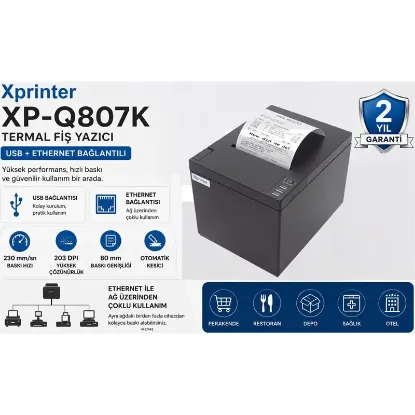 XPRINTER XP- Q807K USB+ETHERNET FİŞ YAZICI resmi