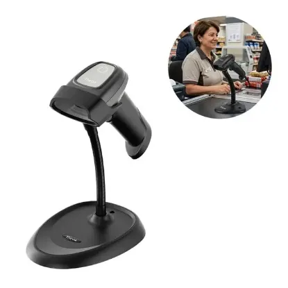 Tiwox VS-336 2D Karekod Kablolu USB Barkod Okuyucu Stand resmi